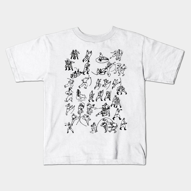 Shenmue - Move Scroll Collage Kids T-Shirt by Gekidami